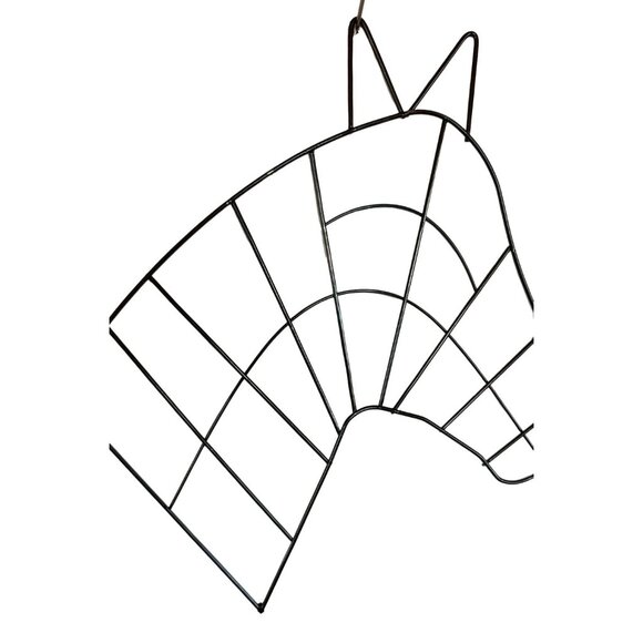 Wire Horse Head Christmas Wreath Frames (Set Of 2) Green Heavy-Duty Metal For DI - Picture 4 of 8